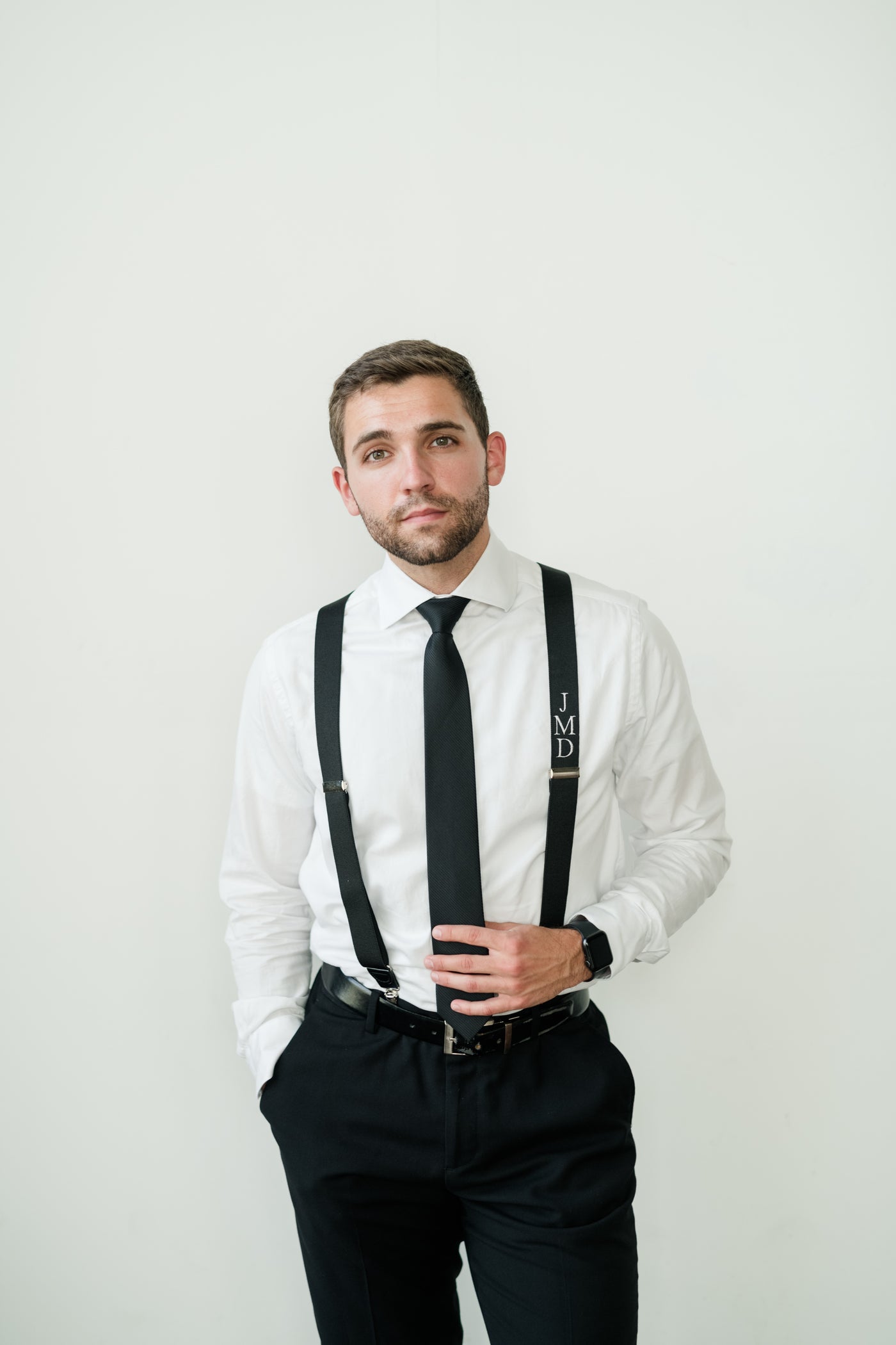 Men's Suspenders and Bow Tie Set Adjustable Y Back Groomsmen Suspender –  DressCulture